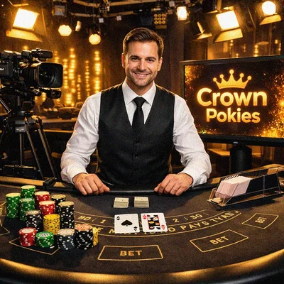 Real live dealer at a high-stakes AUD table